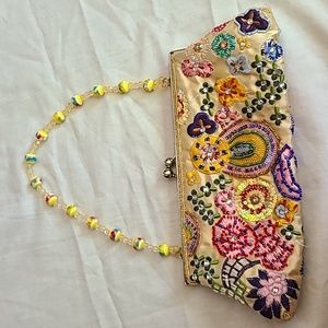 Beaded embroidered purse
